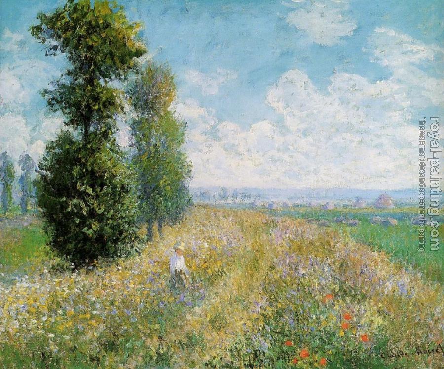 Claude Oscar Monet : Meadow with Poplars